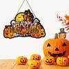 Wall Decoration Halloween Holiday Party Home Wall Decoration Sign Wall Hanging Welcome Door Hanging Pumpkin Black Cat