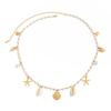 Conch Pearl Waist Chain Gold Color Bohemian Body Chain Creative Beads Belly Chain  Dress Decoration