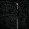 Street Short 3d Flower Lace Jacket Women Chic O-neck Long Sleeve Zipper Female Coats Autumn Lady All-match Outwears