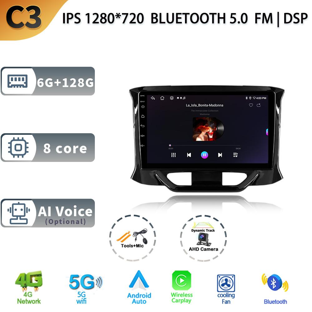 Android 13 Wireless CarPlay Auto Car Radio For LADA Xray X-ray 2015-2019 Multimedia 4G WIFI GPS Navigation Screen