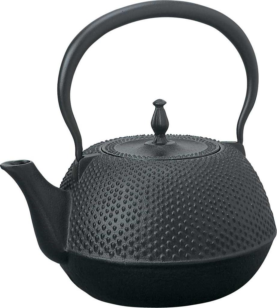Japanese Quality: Traditional Craftsmanship, Nanbu Ironware, Iron Kettle, 1.2L, Hail Black
