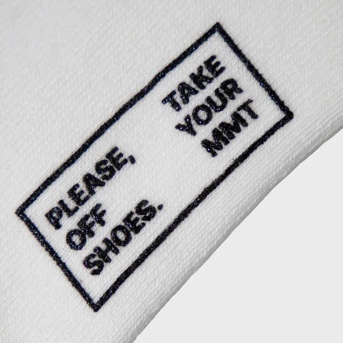 Happily crew socks WHITE&NAVY