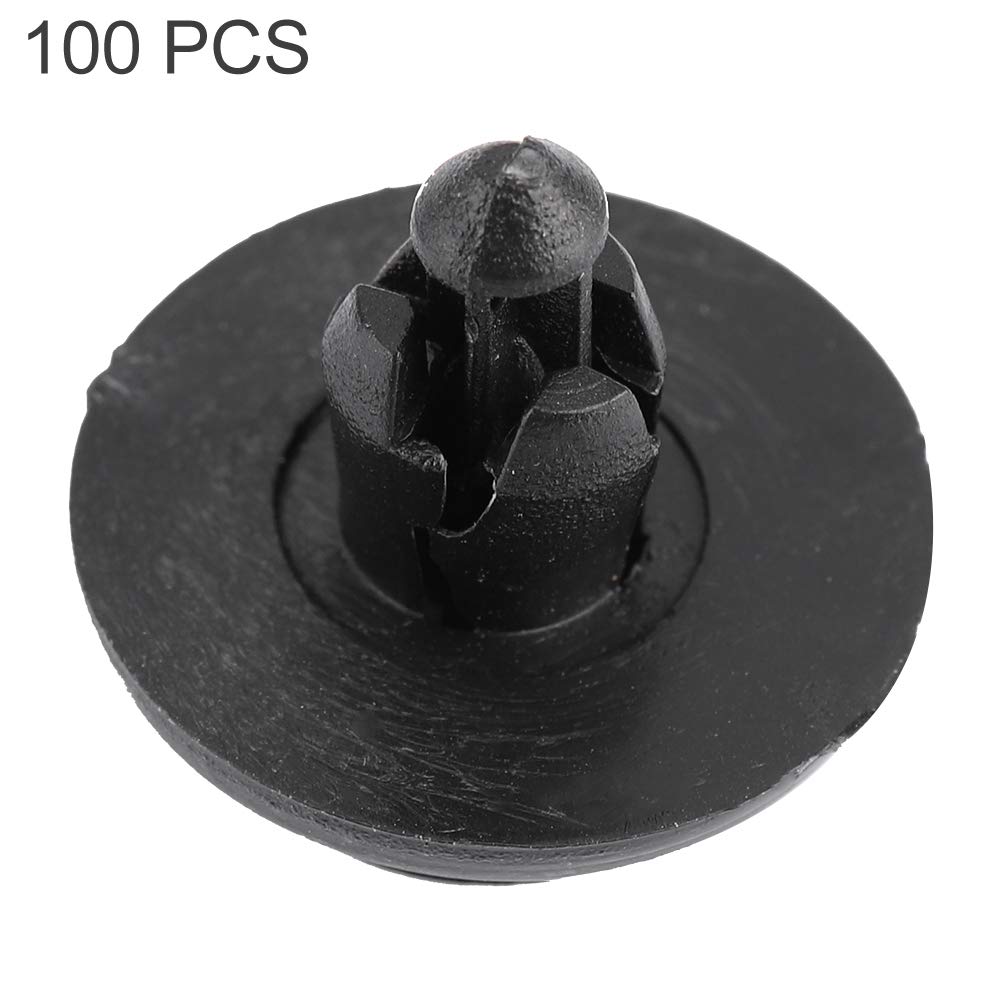 EBTOOLS Body Buckle, Push Type Hood Bumper Mud Guard Liner Fastener Retainer Clip for Toyota 90467-07166 (100Pcs)