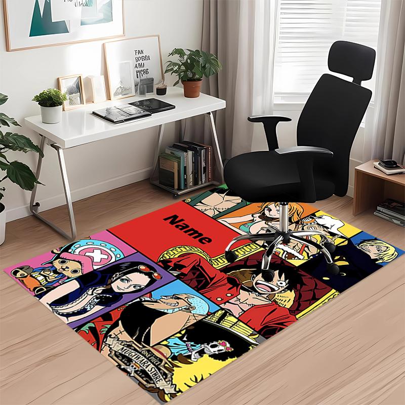 Custom Name One Piece Printed Carpet, for Office Chair Living Room Bedroom Kitchen Room Decor Gifts.