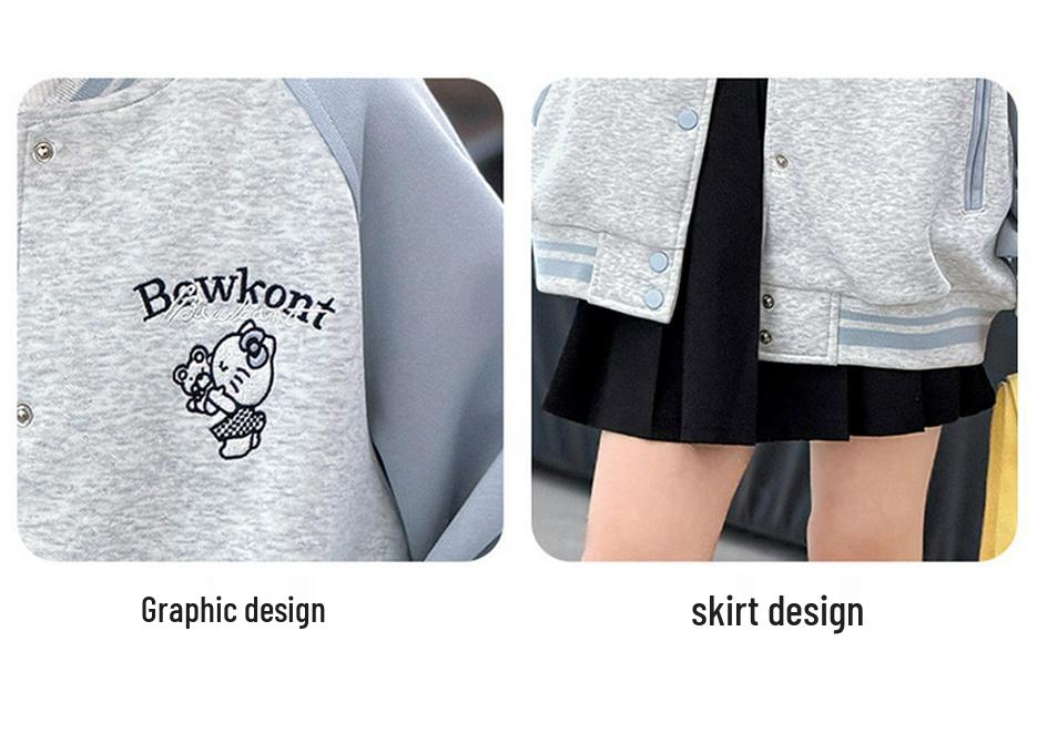 Girls' Windbreaker Baseball Jacket - Spring/Autumn 2026 Children's Clothing