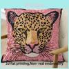 Plush Pink Leopard Decorative Pillow Cover For Living Room Sofa Decor