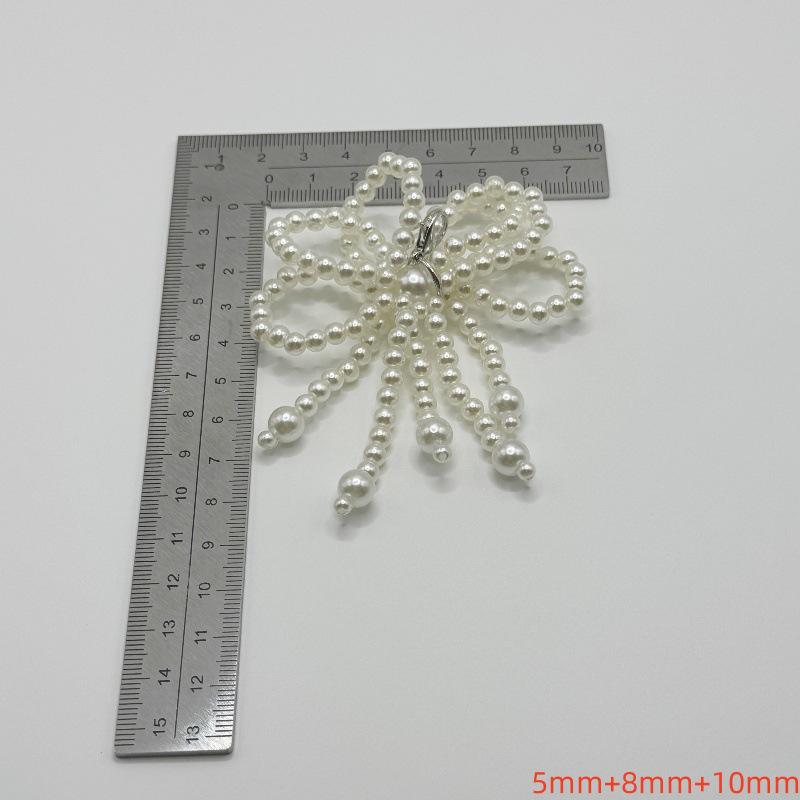 Korean Pearl Bow Shoe Buckle: Versatile Pearl String Shoe Accessory for Sneakers