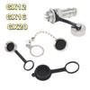 2/4/10Pcs Welding Cable Connector Rubber Metal Protective Cover Gx12 Gx16 Gx20 Aviation Circular Plug Socket Waterproof Dust Cap