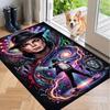 Crystal Velvet Rug with Michael Jackson Design, Soft Non-Slip Floor Mat for Living Room Bedroom Decor