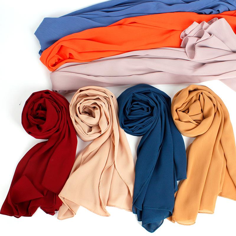 Jtvovo Runmeifa   Pearl Chiffon Muslim Women'S Turban Summer Thin Veil Seersucker Scarf Headscarf Turban Khimar Niqab Cap