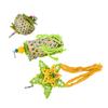 3pcs Bird Chewing Toys Natural Parrot Shredder Toy Set with Bells Rattan Ball for Budgies African Grey Parrot Cockatiels
