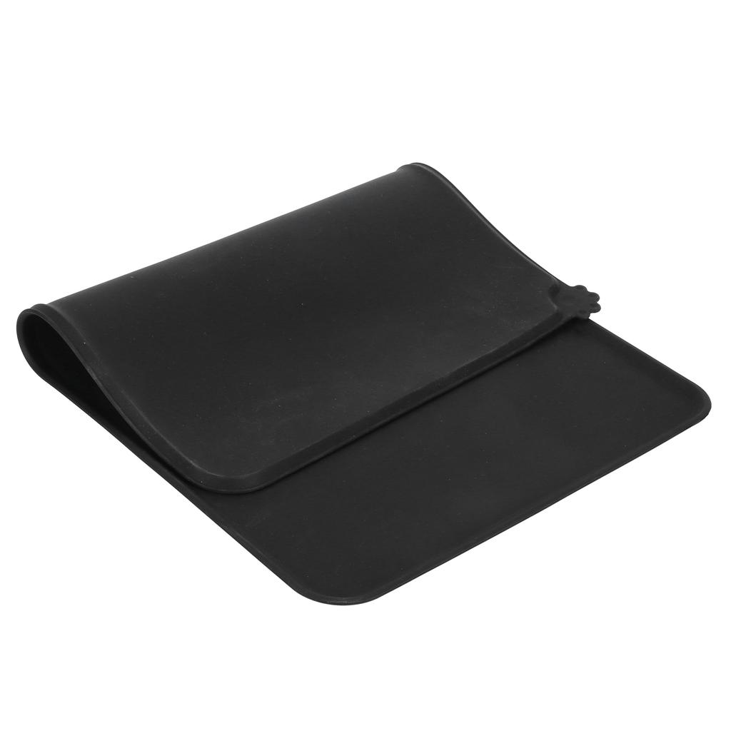 Food Grade Silicone Mat Durable Environmental Protection Cat Dog Food Mat for Pets CarBlack