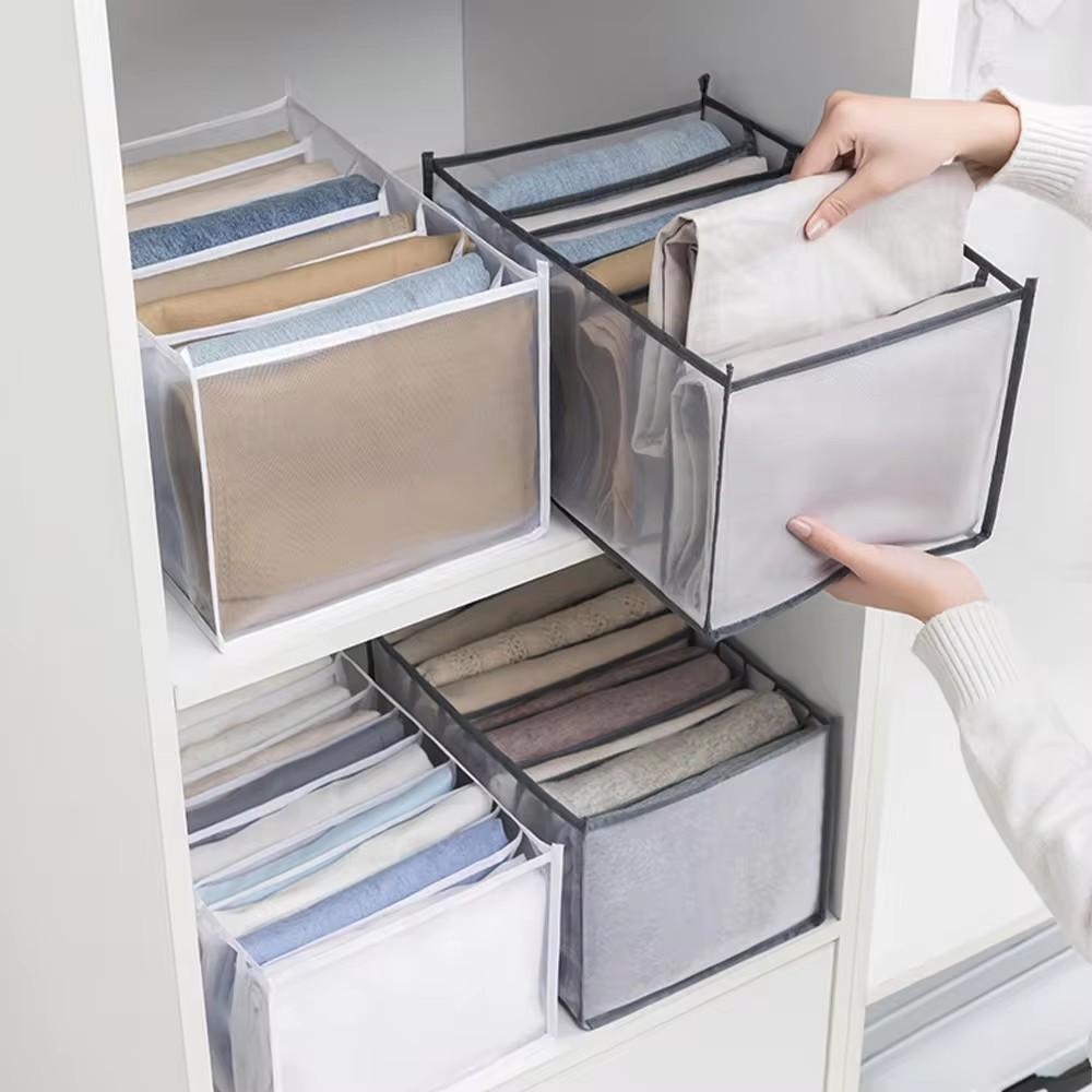 Trousers Clothes Storage Box Jeans Organizer Closet Drawer Compartment Box Bra Socks Underwear Organizer Box Clothes Organizers