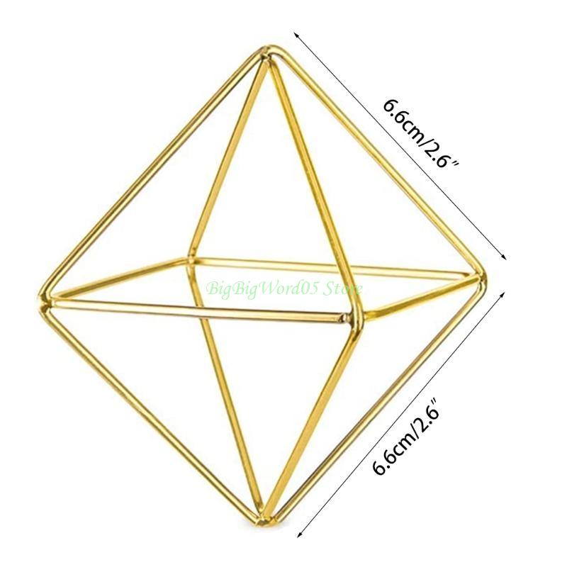 24TE 5pcs Modern Metal Geometric Air Plant Holder Minimalist Terrarium Planter Hanger Display Stand Rack Tabletop Home Decor