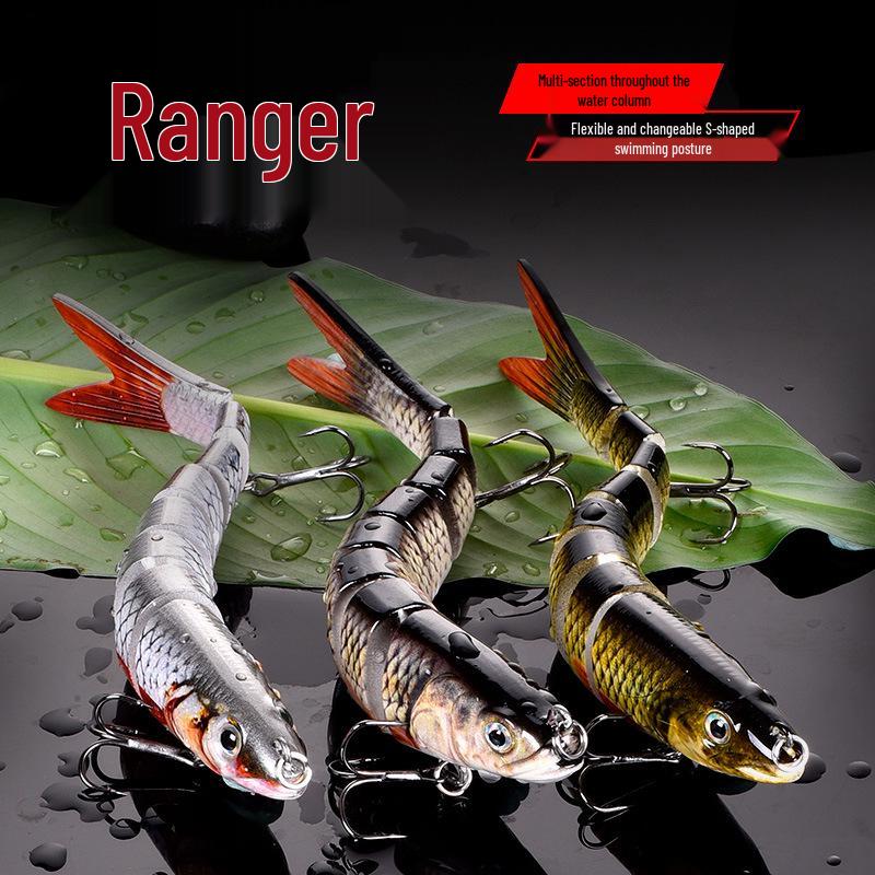 8-Section Multi-Jointed Lure, 13.5cm, Freshwater & Sea Fishing, Long Cast Hard Bait