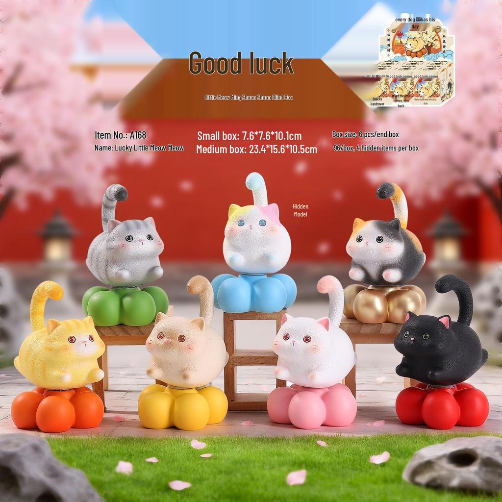 Whimsical Meow Collection Blind Box: Healing Kitten Resin Figurine Gift for Friends, Classmates, and Dorm Decor