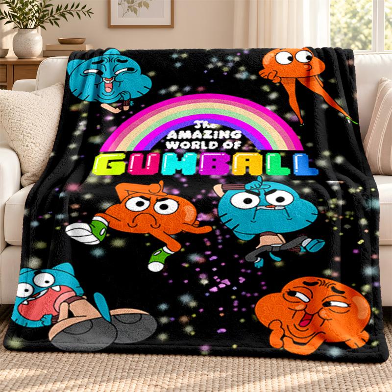 Gumball blanket Flannel Blanket Soft Cozy Plush Throw for Sofa Bed Lightweight Home Decoration Outdoor camping
