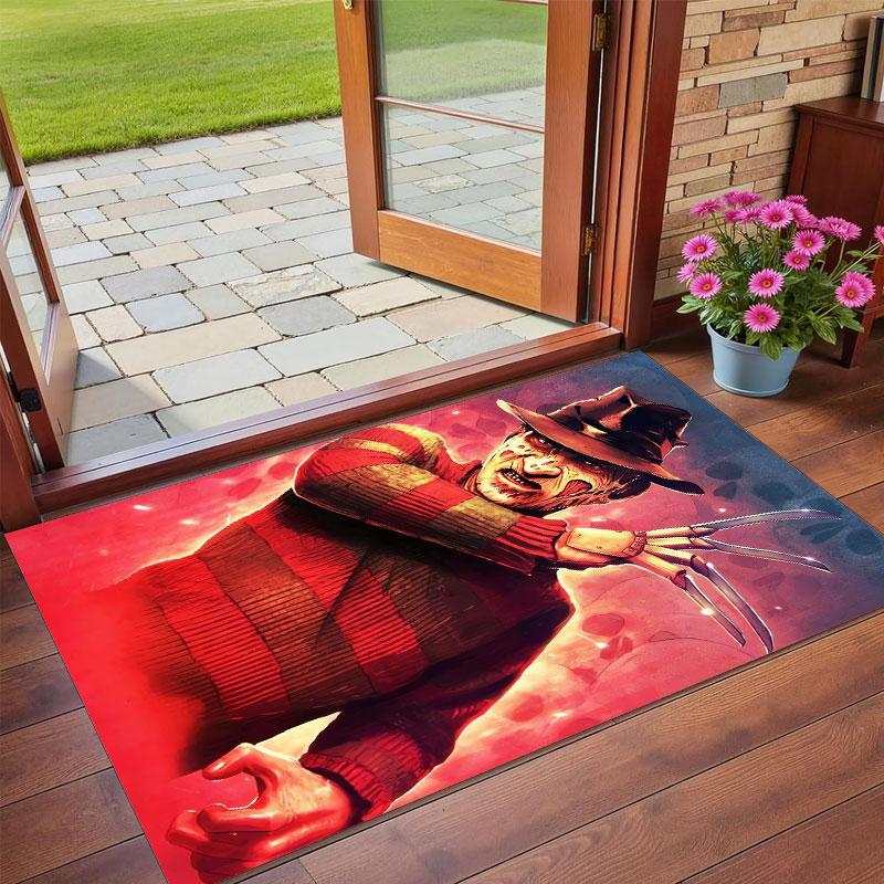Crystal Velvet Rug Soft Non Slip Indoor Floor Mat Home DecorA Nightmare on Elm Street Freddy Krueger