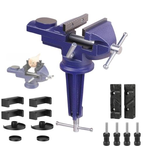 Table Vise, Tabletop Vise, Jaw Width Approx. 70 Mm, Maximum Opening Approx. 60 Mm, 360 Rotation, Strong Adhesion, Workbench, Tabletop, Clamping Tool