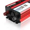 Invertor Auto 500W cu 4 Porturi USB - Convertor Multi-Priză Fotovoltaic Roșu