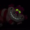 DISNEY Cheshire Cat Plush Keychain, Glow-in-the-Dark Pink ( CHESHIRE CAT ) Japan NEW