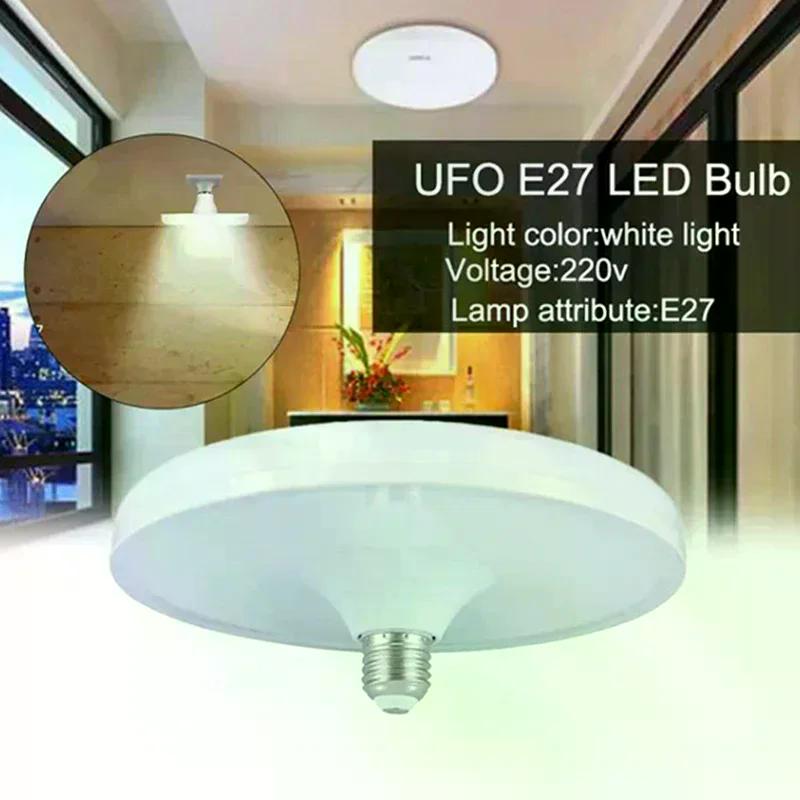 220V LED-Glühbirne E27 LED-Lampe Superhell 15W UFO LED-Leuchten Innen Kaltweiße Beleuchtung Tischlampen Garagenlicht