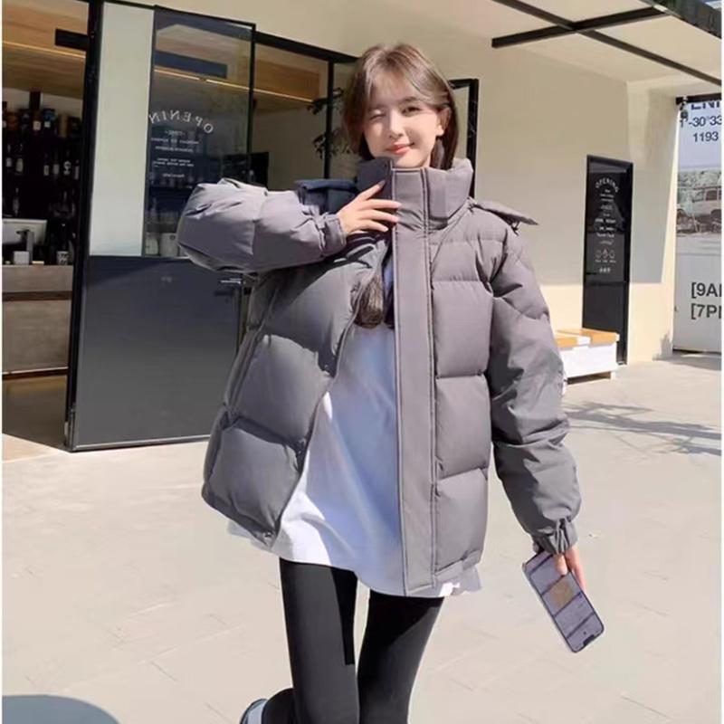 Daunenjacke mit Kapuze, Bonbonfarben, für den Winter, kurz, neue Mode, weiße Entendaunen, Übergröße