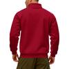 Winter Fleece Heavy Sweatshirts Loose Outdoor Men's Warm Half Zipper Stand-Up Collar Pullover Sports Hoodie Men