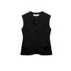 Spring New Vertical Straight Pants 8646186 V-neck Sleeveless Pocket Decoration Vest Vest 8412186