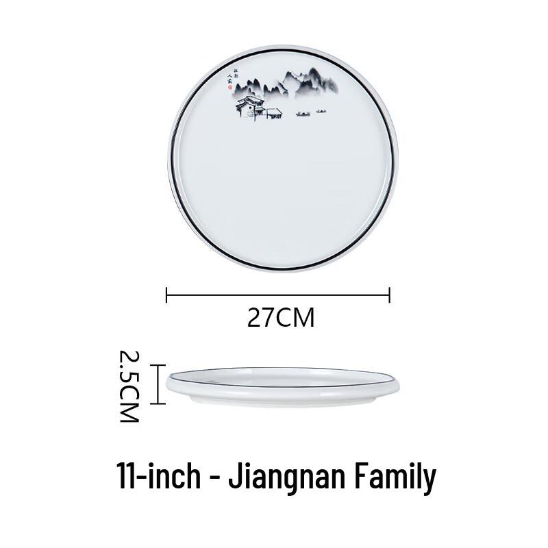 Chinese Style Ceramic Dinner Plate