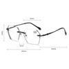 0 To -4.0  Anti Blue Light Glasses Photochromic Myopia Glasses Borderless Cutting Polygons Wholesale of Finished Glasses