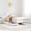 Vidaxl Bed Frame Without Mattress, White, 90X200 Cm, Solid Pine Wood