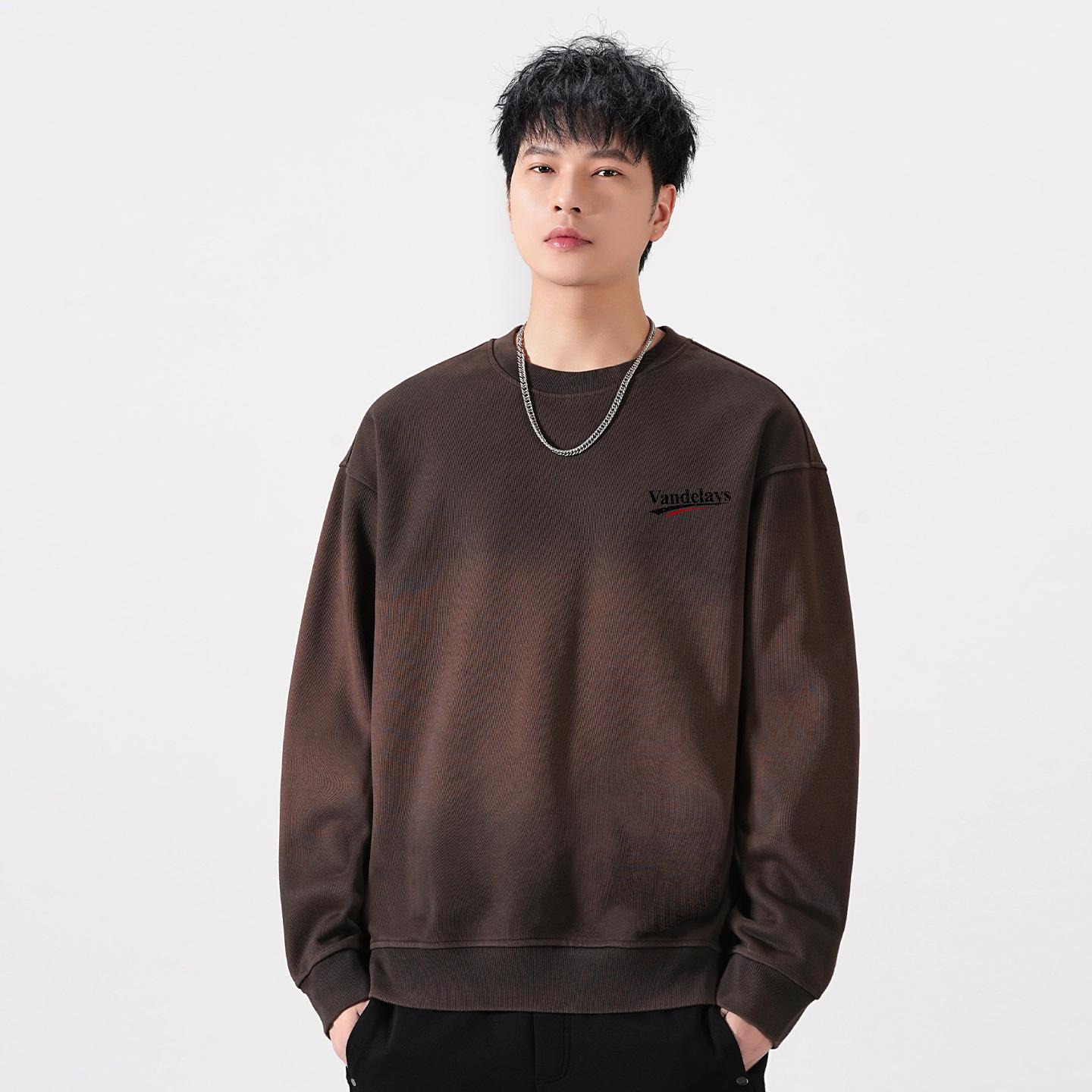 

Men s American Retro Tie-Dye Heavyweight Long Sleeve T-Shirt Hoodie – Casual, Trendy, Round Neck for Spring/Autumn. XL for 150-170 jin