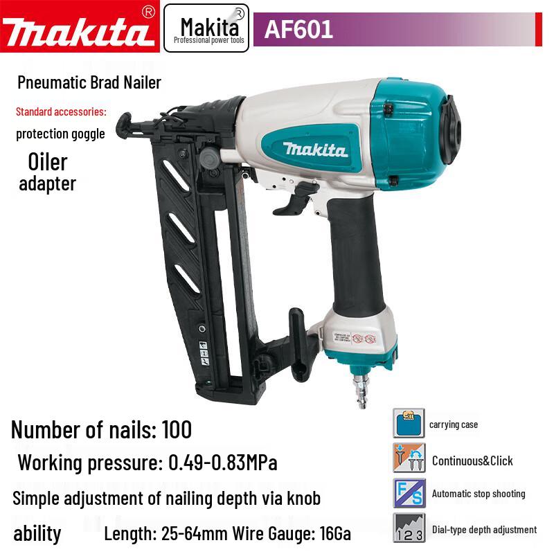 Makita Professional Nailers & Staplers CN plug (adapter included)