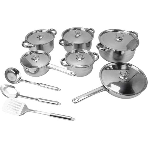 

Набор кастрюль из нержавеющей стали, Коммерческая индукционная посуда, Жаропрочная кастрюля с термостойкими ручками, Многофункциональная кухонная посуда для домашних поваров