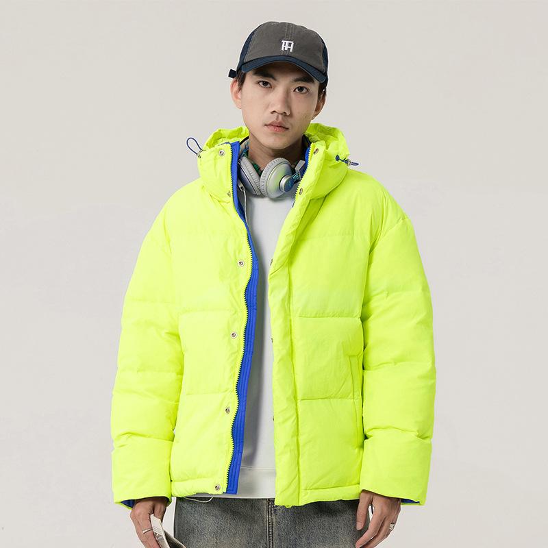 Down Jacket Men's New Autumn and Winter Coat Thickened White Duck Down Warm Casual Trendy Brand Bread Coat Versatile Men