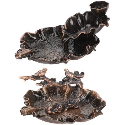 Bruciatore di Incenso a Flusso Inverso Loto Portaconi Bastoncini Set Ramo Rana Decorazione Meditazione Buddista