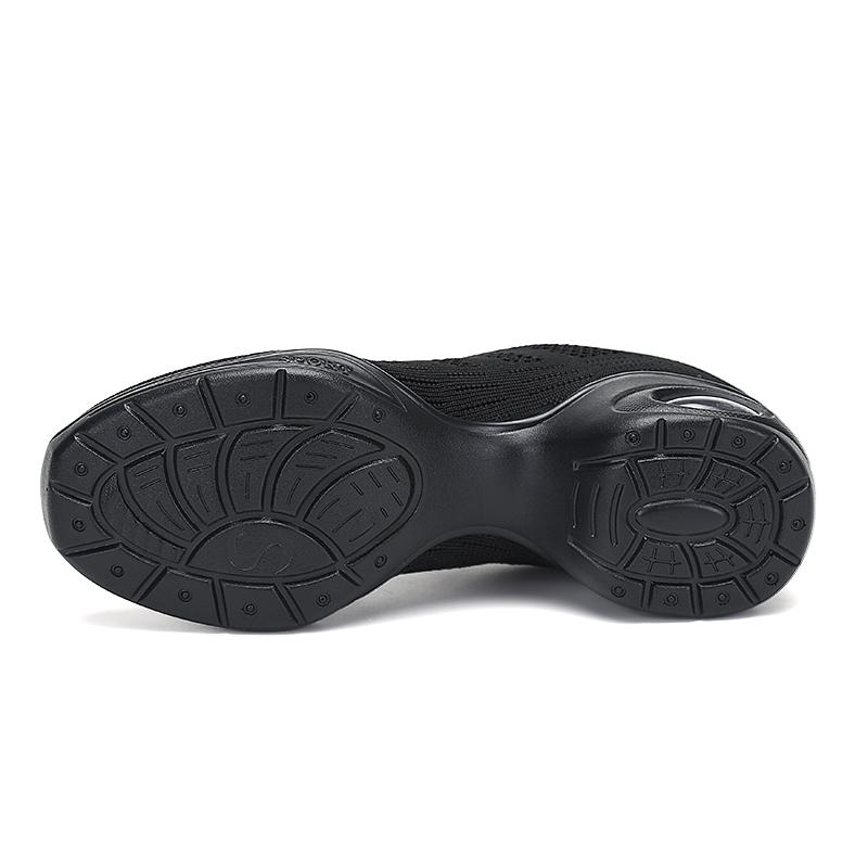 Damskie Oddychające Siatkowe Buty do Tańca z Poduszką Powietrzną Codzienne Sneakersy na Platformie Antypoślizgowa Miękka Podeszwa Nowoczesne Buty do Tańca Jazzowego