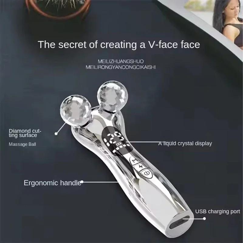 New Electric Facial Slimming Rollor Facial Micro-current Beauty Instrument Face Lift Roller Massager Skin Tighten Beauty Devices