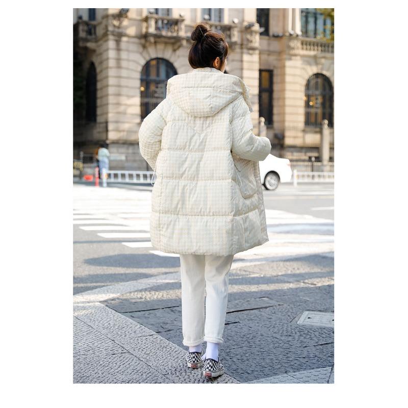 Plus Size Womens Winter Coat Thickened Loose Long Cotton Jacket High Quality Drawstring Waist Outwear