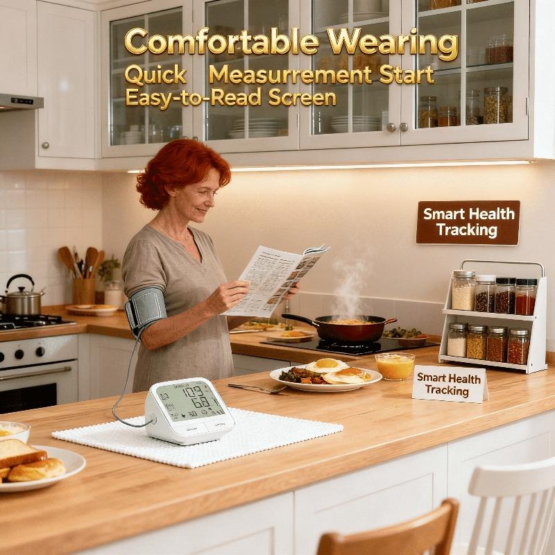 

Effortless Health Tracking at Home: Automatic BP Monitor with Voice Guide белый