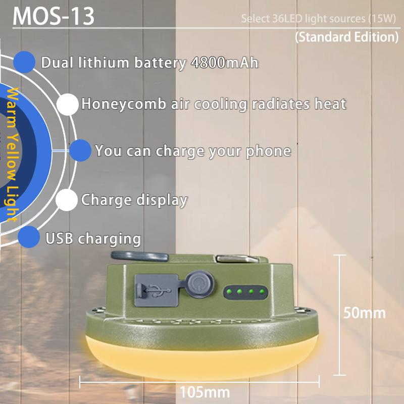 MOSLIGHTING Tent Light Rechargeable Lantern Portable Emergency Night Market Light Outdoor Camping Bulb Lamp Flashlight Home LED