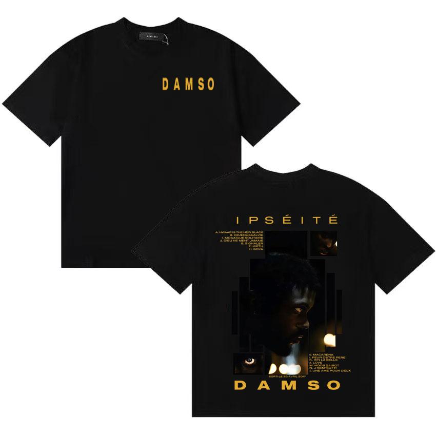 Singer Damso 2025 Ipseite Album Merch Tshrit Fashion Classic Short Sleeve Tee Shirt Unisexs Women Casual Streetwear Summer Clothing