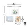 Umbra Exzibit Photo Set of Interior Chrome Frames, 3, 6-Cut, Wall-Mounted, Hanging, Display, Stylish, Decor, Gift, Present,