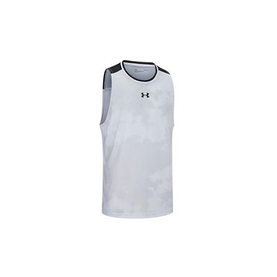 Solid Color Loose Training Fitness Running Basketball Vest Unisex Tops White 24500105-100