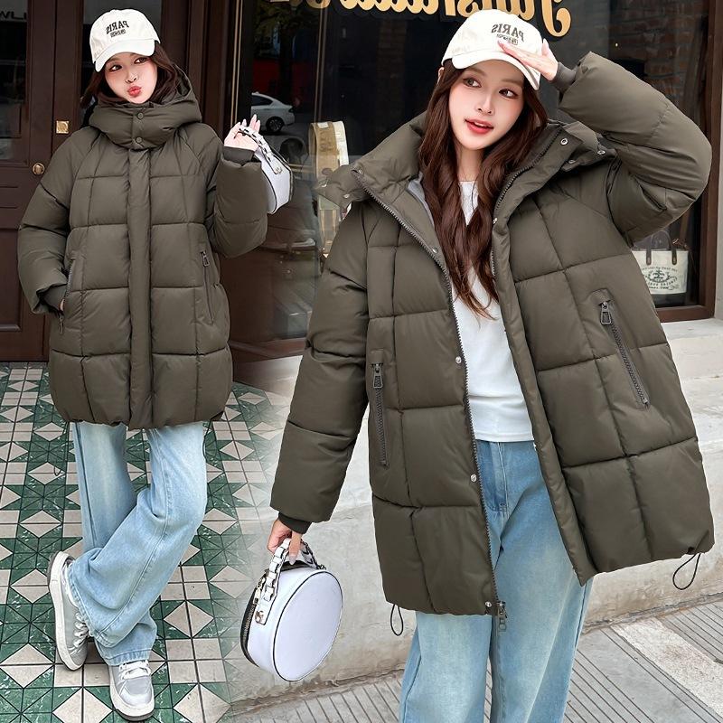 Popular large twill hooded waist cotton clothes women with gloves pockets multi-color mixed batch live broadcast supply women