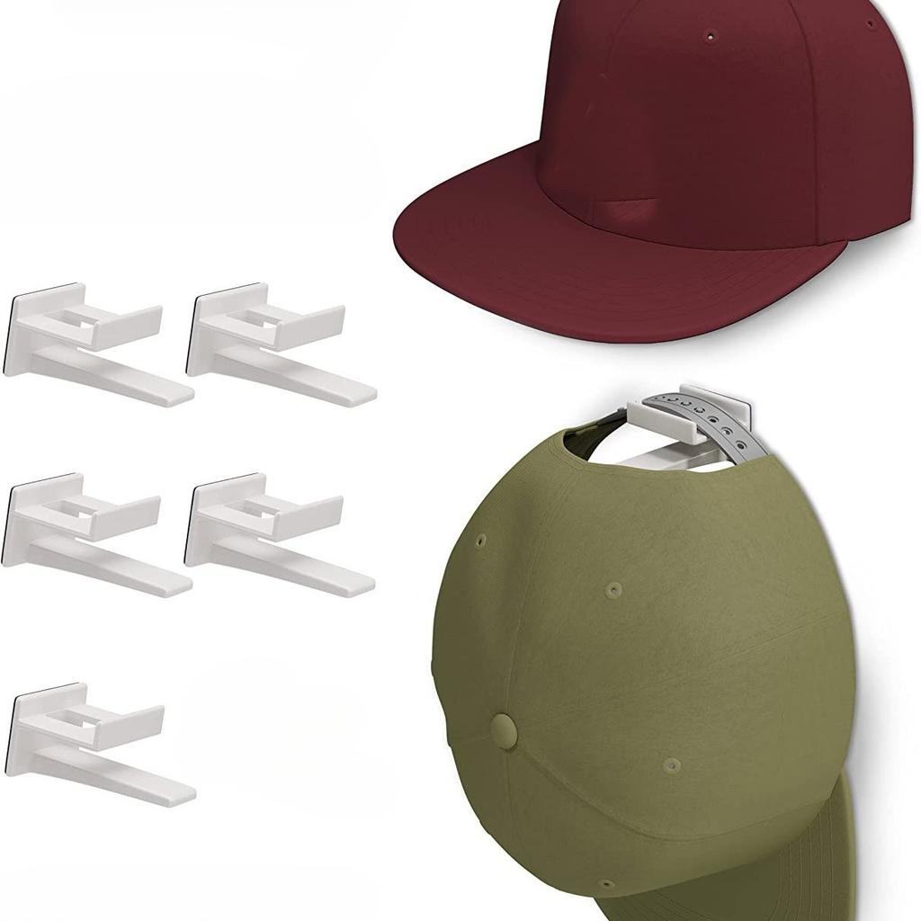 5Pcs Baseball Cap Rack Hat Holder Rack Organizer Storage Modern Baseball Caps Hangers Rack Hanging Organizer for Door Wall