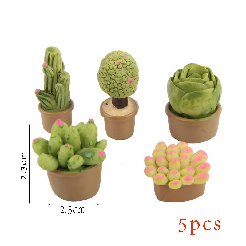 5Pcs Lebensechte Mini Künstliche Fleischigen Kaktus Pflanze Real Touch Palm Bonsai Landschaft Tisch Dekoration