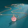 Small Peach Blossom Luck Necklace Women's Light Luxury Plum Blossom Pendant Korean Small Fresh Flower Fairy Korean Edition Women's Jewelry