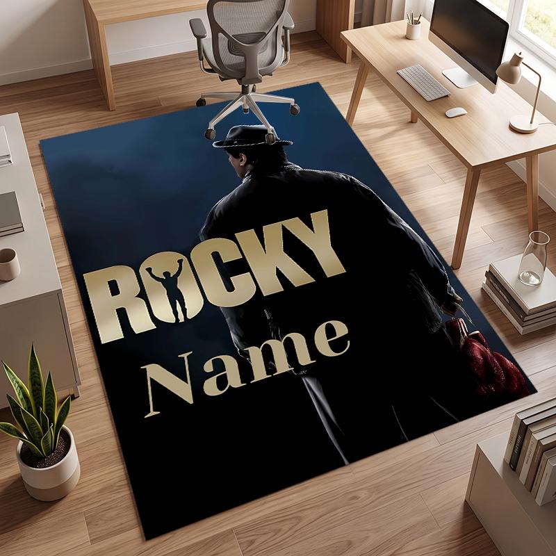 Rocky Balboa (1) Personalized name Office Carpet Stylish Decor for Living Room Bedroom Kitchen